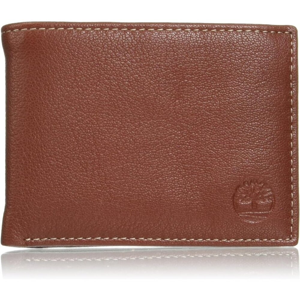 Men's Imported Genuine Leather Luxury Brown Billfold Pockets Wallet Card Design